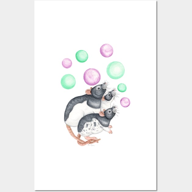 Rats and Bubbles Wall Art by WolfySilver